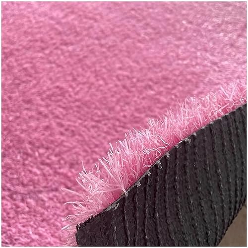Kunstrasen Rasen Frühling Gras, Premium Synthetischer Kunstrasenteppich, Patio Gras Türmatte Für Garten Rasen Landschaft, Pink, 24x59IN von Generic