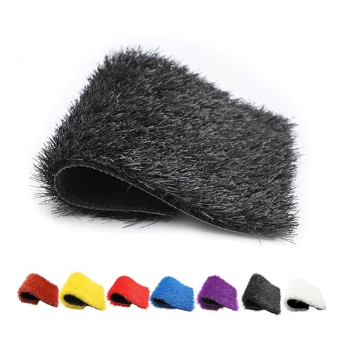 Kunstrasenmatte Mit Natürlichem Aussehen Realistische Kunstrasenmatte Für Den Außenbereich Realistischer Synthetischer Tierrasen Für Balkonwanddekoration, Garten, Terrasse Und Zaunkulisse(Black,31x118 von Generic