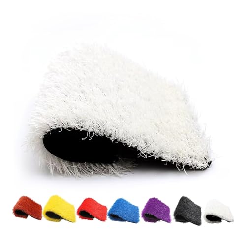 Kunstrasenmatte Mit Natürlichem Aussehen Realistische Kunstrasenmatte Für Den Außenbereich Realistischer Synthetischer Tierrasen Für Balkonwanddekoration, Garten, Terrasse Und Zaunkulisse(White,47x79I von Generic