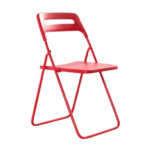 Kunststoff-Klappstuhl Einfacher Freizeit-Rückenlehnenstuhl für den Heimgebrauch, Restaurantsitze, Bank, Trainingsstuhl (orange) von Generic