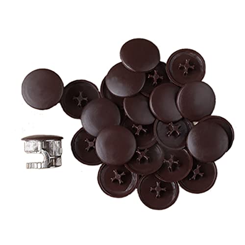 Kunststoff-Schrauben-Abdeckkappe, Kreuzschlitz-Schraubenkopf-Schutz, Dekorationskappe für Möbel, dunkelbraun, 100 Stück Kunststoff-Schrauben-Abdeckkappe, Kreuzschlitz-Schraubenkopf-Schutz, Dekorationskappe für Möbel, dunkelbraun, 100 Stück von Generic