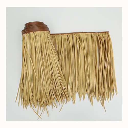 Kunststoff Simulation Strohrollen Hotel Holzhaus Dekoration Künstliche Stroh Haltbare Simulation Stroh Fliese Gefälschte Stroh Für Hawaiian Feel Bar Seaside(Yellow d,0.5x2m/1.64X6.56ft) von Generic