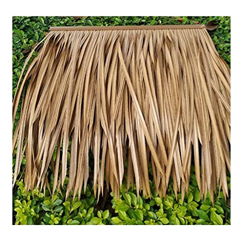 Kunststoff Simulation Thatch Fliese Palm Thatch Roll Künstliche Thatch Kunststoff Fliese PE Holz Haus Pavillon Fake Stroh Natürliche Dachdekoration - Größe: 2 Stück Farbe: Gelb A(Yellow a,4pcs) von Generic