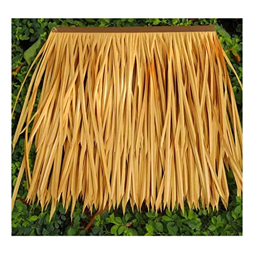 Kunststoff Simulation Thatch Fliese Palm Thatch Roll Künstliche Thatch Kunststoff Fliese PE Holz Haus Pavillon Fake Stroh Natürliche Dachdekoration - Größe: 2 Stück Farbe: Gelb A(Yellow c,4pcs) von Generic