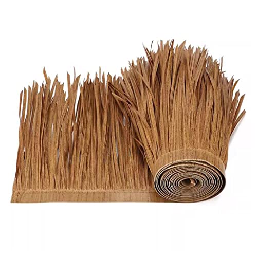 Kunststoff Stroh PE PVC Simulation Stroh Bedachung Kunststoff-Fliesen Feuerfest Künstliche Stroh Gazebo Fake Stroh Natürliche Dachdekoration Thatch Roll(Yellow e,0.5x1m) von Generic