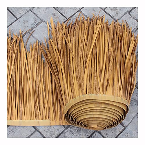 Kunststoff Stroh PE PVC Simulation Stroh Bedachung Kunststoff-Fliesen Feuerfest Künstliche Stroh Gazebo -Stroh Strohdach Feuerfeste Strohhaus(Yellow e,0.5x1m/1.64X3.28ft) von Generic