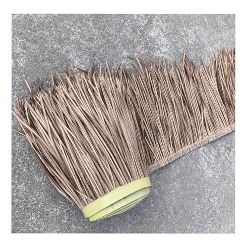 Kunststoff Stroh PE PVC Simulation Stroh Bedachung Kunststoff-Fliesen Feuerfest Künstliche Stroh Gazebo -Stroh Strohdach Feuerfeste Strohhaus(Yellow g,0.5x2m/1.64X6.56ft) von Generic