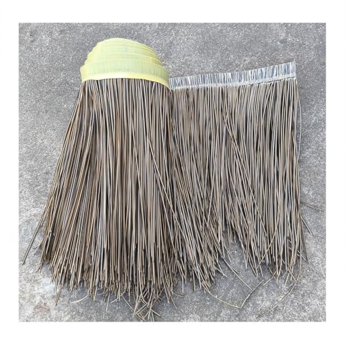 Kunststoff Stroh PE PVC Simulation Stroh Bedachung Kunststoff-Fliesen Feuerfest Künstliche Stroh Gazebo Strohdachdekoration Palm Thatch Roll(Yellow a,0.5x30m/1.64X98.4ft) von Generic