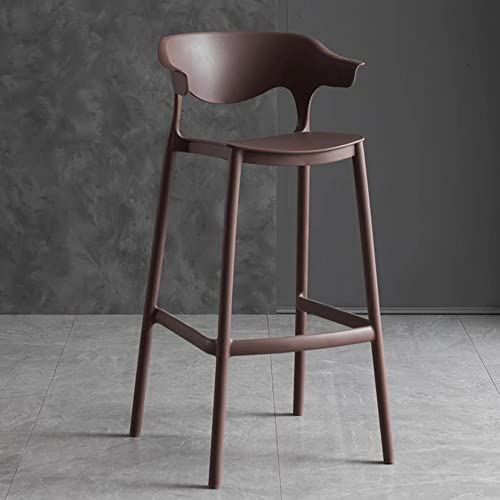 Kunststoffstühle - Moderner Barhocker mit Rückenlehne - Home Bar, Küchentheke, Esszimmerstühle - einfach und bequem von Generic