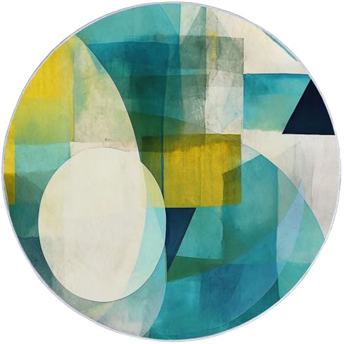 Kurzflor Runder Flanell Teppich 160 cm, Abstrakt Einfach Textur Druckdesign, waschbar pflegeleicht ideal fürs Wohnzimmer, Schlafzimmer und Kinderzimmer auch als Badematte, Bunt Kurzflor Runder Flanell Teppich 160 cm, Abstrakt Einfach Textur Druckdesign, waschbar pflegeleicht ideal fürs Wohnzimmer, Schlafzimmer und Kinderzimmer auch als Badematte, Bunt von Generic