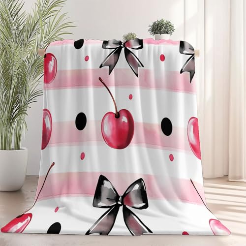 Kuscheldecke Flauschig Decke 150×200 cm für 4 Jahreszeiten - Traumhaft Schmetterlingsfest Kirsche Linien Schnittmuster, Weich/Warm/Leicht Sofadecke, Couchdecke für Bett/Couch, Dunkelrot Fleecedecke Kuscheldecke Flauschig Decke 150×200 cm für 4 Jahreszeiten - Traumhaft Schmetterlingsfest Kirsche Linien Schnittmuster, Weich/Warm/Leicht Sofadecke, Couchdecke für Bett/Couch, Dunkelrot Fleecedecke von Generic