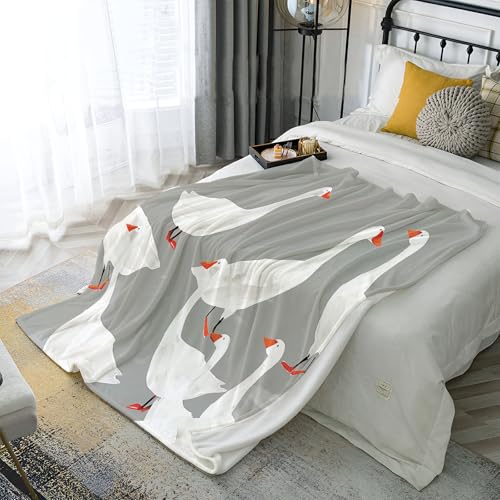 Kuscheldecke Flauschig - Fleecedecke 130X150Cm - Weiche Cartoon Gans Wohndecke - Decke Couch Als Wohn- Kuscheldecke - Flauschdecke - Abstraktes Tier Kuscheldecke von Generic