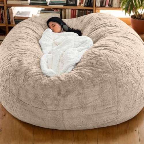 Kuschelspielzeug Aufbewahrung Sitzsack Abdeckung Nur Samt Verdickte Stretch Waschbarer Reißverschluss Keine Füllung Geeignet Wohnzimmer Terrasse Teenager Erwachsene,B,180 * 90cm von Generic