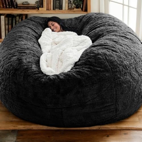 Kuschelspielzeug Aufbewahrung Sitzsack Abdeckung Nur Samt Verdickte Stretch Waschbarer Reißverschluss Keine Füllung Geeignet Wohnzimmer Terrasse Teenager Erwachsene,E,150 * 75cm von Generic