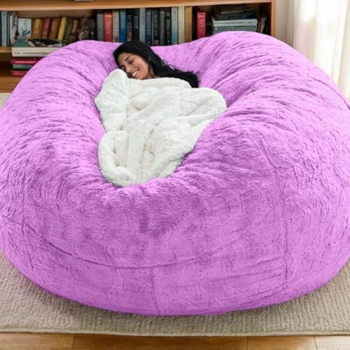 Kuschelspielzeug Aufbewahrung Sitzsack Abdeckung Nur Samt Verdickte Stretch Waschbarer Reißverschluss Keine Füllung Geeignet Wohnzimmer Terrasse Teenager Erwachsene,J,130 * 60cm von Generic