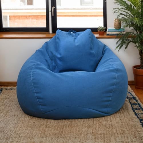 Kuscheltier Aufbewahrung Sitzsack Abdeckung Nur Samt Waschbar Verdickter Reißverschluss Stretch Stoff Modern Schlafzimmer Wohnzimmer Büro Terrasse Teenager Erwachsene,Dark Blue,80 * 90cm Kuscheltier Aufbewahrung Sitzsack Abdeckung Nur Samt Waschbar Verdickter Reißverschluss Stretch Stoff Modern Schlafzimmer Wohnzimmer Büro Terrasse Teenager Erwachsene,Dark Blue,80 * 90cm von Generic