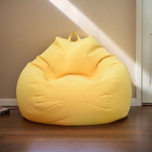 Kuscheltier Aufbewahrung Sitzsack Abdeckung Nur Samt Waschbar Verdickter Reißverschluss Stretch Stoff Modern Schlafzimmer Wohnzimmer Büro Terrasse Teenager Erwachsene,Gelb,100 * 120cm Kuscheltier Aufbewahrung Sitzsack Abdeckung Nur Samt Waschbar Verdickter Reißverschluss Stretch Stoff Modern Schlafzimmer Wohnzimmer Büro Terrasse Teenager Erwachsene,Gelb,100 * 120cm von Generic