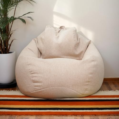 Kuscheltier Aufbewahrung Sitzsack Abdeckung Nur Samt Waschbar Verdickter Reißverschluss Stretch Stoff Modern Schlafzimmer Wohnzimmer Büro Terrasse Teenager Erwachsene,Khaki,100 * 120cm Kuscheltier Aufbewahrung Sitzsack Abdeckung Nur Samt Waschbar Verdickter Reißverschluss Stretch Stoff Modern Schlafzimmer Wohnzimmer Büro Terrasse Teenager Erwachsene,Khaki,100 * 120cm von Generic