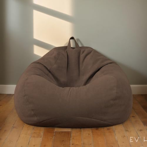 Kuscheltier Aufbewahrung Sitzsack Abdeckung Nur Stretch Samt Reißverschluss Keine Füllung Verdickt Waschbar Schlafzimmer Wohnzimmer Büro Terrasse Teenager Erwachsene,E,70 * 80cm von Generic