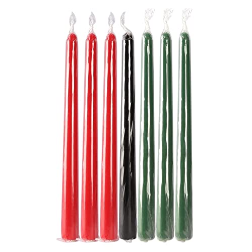 Kwanzaa Kerzen Set – Set mit 7 Kwanzaaa-Kerzen, konische Kwanzaaa-Kerzen, 3 Farben, für Feiertage, Kirche, Feier, Party, Zuhause Kwanzaa Kerzen Set – Set mit 7 Kwanzaaa-Kerzen, konische Kwanzaaa-Kerzen, 3 Farben, für Feiertage, Kirche, Feier, Party, Zuhause von Generic