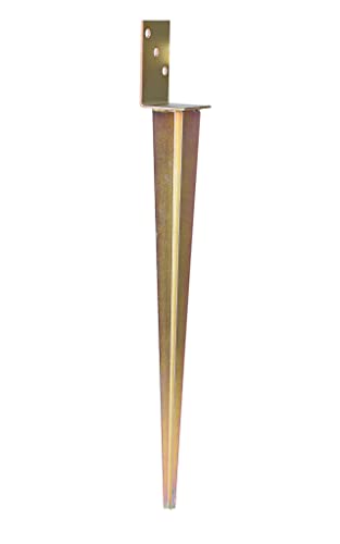 L Einschlaghülse Pfostenträger zum Einschlagen Anker Einschlagbodenhülse Gold Feuerverzinkt Bodenhülse für Konstruktionen (L 600 mm) von ALSTEN TECH