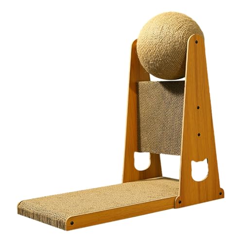 L Shaped Cat Scratcher Sisal Cat Scratching Board | Stylish Vertical Cat Scratching Post | Furniture Protective Cat Scratch Pad with Cat Scratcher Ball | Detachable Cat Toy for Indoor Cats von Generic
