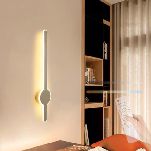 LED Aluminium Acryl Wandlampe Innen mit Fernbedienung Wandleuchter 2700K-6500K Dimmbar Wand Lange Leiste Moderne Wandlampe Wohnzimmer Schlafzimmer Flur Treppe LED Aluminium Acryl Wandlampe Innen mit Fernbedienung Wandleuchter 2700K-6500K Dimmbar Wand Lange Leiste Moderne Wandlampe Wohnzimmer Schlafzimmer Flur Treppe von Generic