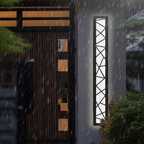 LED-Außenwandleuchten IP65 wasserdichte Wandlampe Acryl Lange Streifen Wandleuchte Schwarzes Design Wandleuchten Moderne Außengartenleuchte Außenveranda Terrasse LED-Außenwandleuchten IP65 wasserdichte Wandlampe Acryl Lange Streifen Wandleuchte Schwarzes Design Wandleuchten Moderne Außengartenleuchte Außenveranda Terrasse von Generic