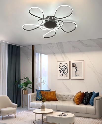 LED Deckenleuchte 68cm 3000k-6000k Dimmbar Runde Wohnzimmer Deckenleuchten Smart Modernes Schlafzimmer von Generic