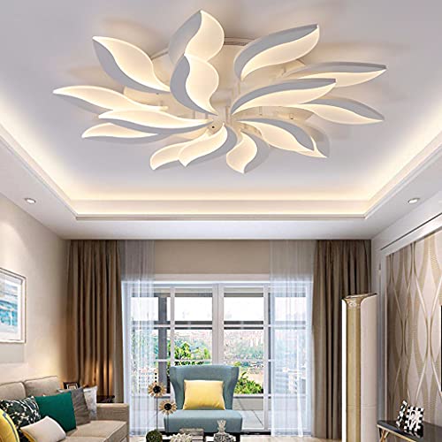 LED Moderne Deckenleuchte Dimmbar Kreativität Blumenform Deckenlampe Mit Fernbedienung Deckenleuchten 3000K-6000K Metall Acryl Schlafzimmer Wohnzimmer Restaurant Beleuchtung,9 Köpfe/?80CM LED Moderne Deckenleuchte Dimmbar Kreativität Blumenform Deckenlampe Mit Fernbedienung Deckenleuchten 3000K-6000K Metall Acryl Schlafzimmer Wohnzimmer Restaurant Beleuchtung,9 Köpfe/?80CM von Generic
