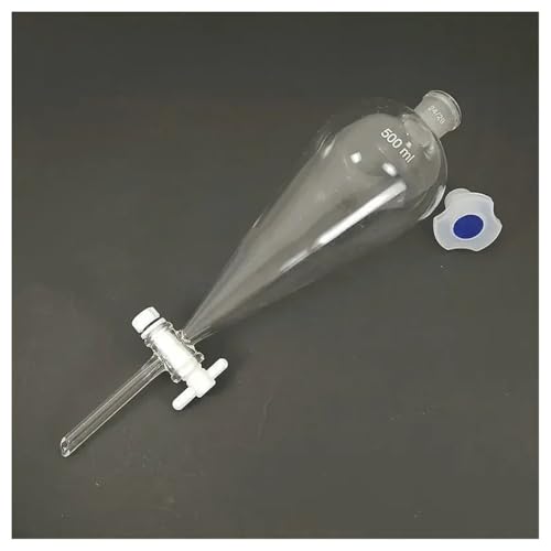 Laborgeräte und -ausrüstung 1 Stück 60 ml bis 1000 ml Glas-Trenntrichter for die Labortrennung(125ml (PTFE piston)) von Generic