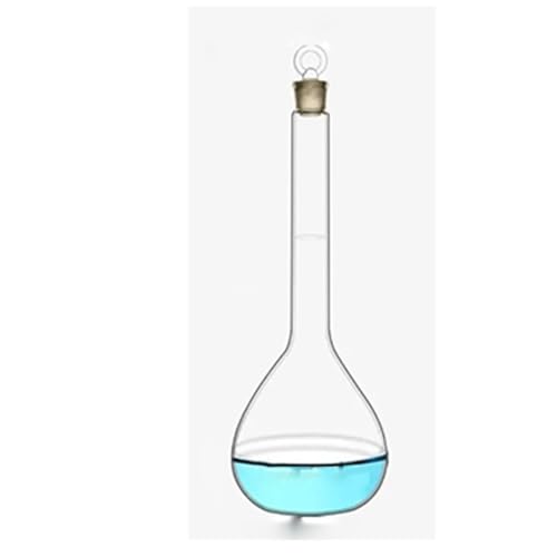 Laborglaswaren 1 stücke 100/50/200/500/1000 ml Glas Labor Klare Messkolben Mit Kopf Stopper(1000ml) von Generic