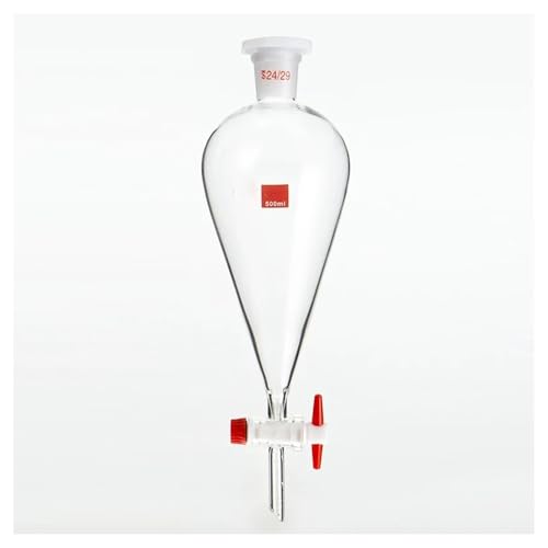 Laborglaswaren 1 stücke 125 ml Bis 1000 ml Geformt Klar Und Dick Scheidetrichter Mit Kolben for Labor(500ml No.24 caliber) von Generic