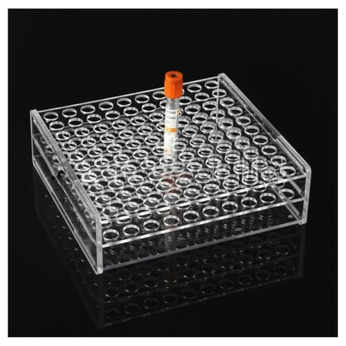 Laborglaswaren 1 stücke Klare Organische Glas 2ml 5ml 10ml Vakuum Rohr Rack for Labor(5ml 100holes) von Generic