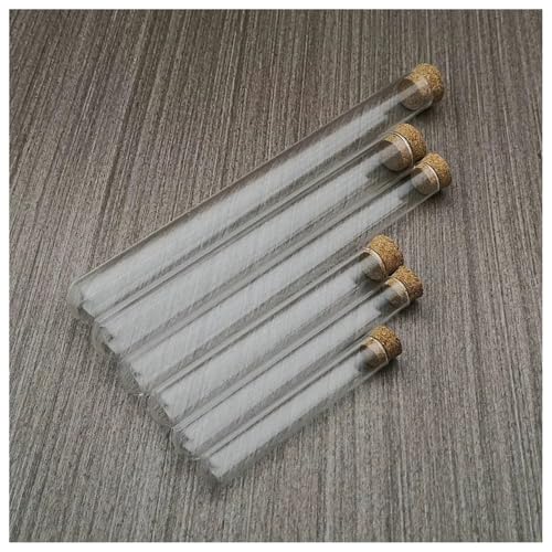 Laborglaswaren 20 teile/los DIA 12mm 13mm 15mm 18mm Klar Labor Glas Rohr Mit Korken Runden Boden rohr Container Labor(12x100mm) von Generic