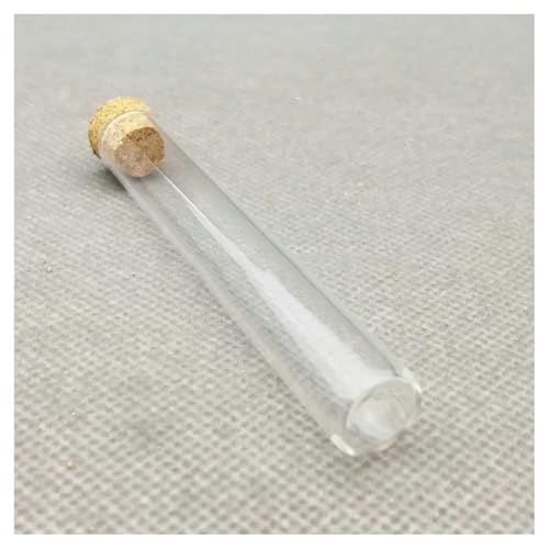 Laborglaswaren 24 stücke 12x75mm Glas Flachen Boden Reagenzglas Mit Korken Verdickt Flache Mund Labor Glas von Generic