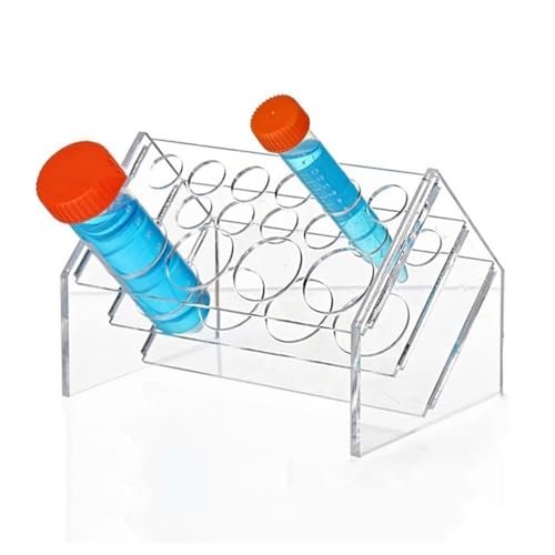 Laborglaswaren Acryl-Displayständer Regal for Tubes Transparent Storage Rack Holder Tube Rack 6 8 10 15Wells(10-50ml-8holes) von Generic