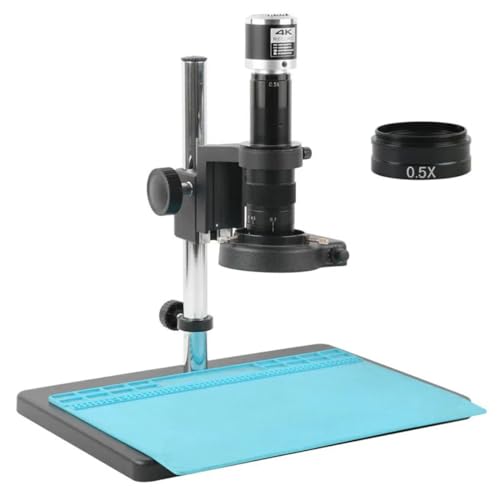 Labormikroskop-Teile 1080P 2K 48MP 4K HDMI USB VGA Industrielle Zoom 180X 300X Video Mikroskop Kamera 0,5 X objektiv for PCB Uhr Telefon Löten(48MP 2k 4K HDMI USB.,120X) von Generic