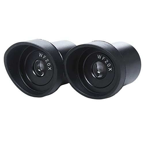Labormikroskop-Teile 2PCS/lot 20X Stereo Mikroskop Okular Objektiv Weitfeld 10mm optisches Glas mit Augenmuscheln, Halterung 30mm for binokulares Mikroskop von Generic