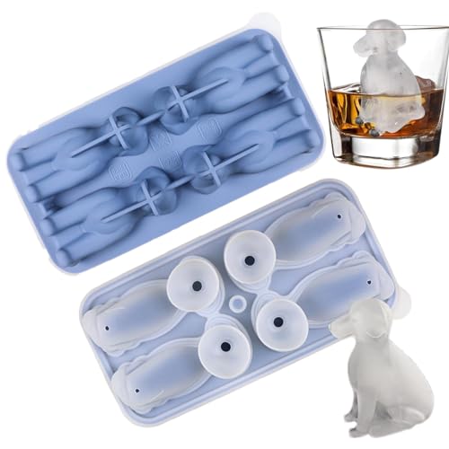 Labrador Hunde Eiswürfelform, Hundeform Eiswürfelform Silikon, Lustig Tray, 4 Niedliche Hunde Eiskugel Maker Für Whiskey, Cocktails, Kaffee Labrador Hunde Eiswürfelform, Hundeform Eiswürfelform Silikon, Lustig Tray, 4 Niedliche Hunde Eiskugel Maker Für Whiskey, Cocktails, Kaffee von Generic