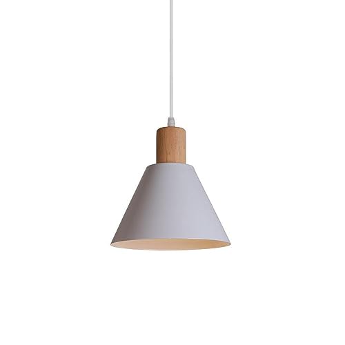Lackierter Lampenschirm aus Schmiedeeisen, Hängelampe im nordischen minimalistischen Stil, Pendelleuchte mit E27-Schraube und Einzelkopf, Deckenlampe für die Nachttischbeleuchtung im Dachgeschoss Lackierter Lampenschirm aus Schmiedeeisen, Hängelampe im nordischen minimalistischen Stil, Pendelleuchte mit E27-Schraube und Einzelkopf, Deckenlampe für die Nachttischbeleuchtung im Dachgeschoss von Generic