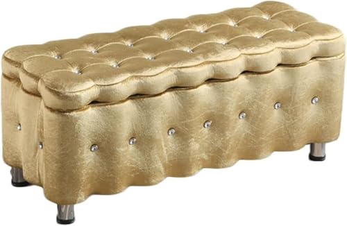 Lagerung Ottomane Box Fenster Sitz Bank Bett Bett Ende Hocker Hocker Hocker Hocker Wechsel Seine Schuhe Lagerung Hocker Hocker Schlafzimmer Bett Ende Wohnzimmer Sofa Ottomane Hoc, Gold, 100x40x40cm Lagerung Ottomane Box Fenster Sitz Bank Bett Bett Ende Hocker Hocker Hocker Hocker Wechsel Seine Schuhe Lagerung Hocker Hocker Schlafzimmer Bett Ende Wohnzimmer Sofa Ottomane Hoc, Gold, 100x40x40cm von Generic