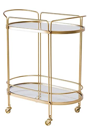 Lagerwagen, Servierwagen aus goldenem Eisen und Sicherheitsglas aus gehärtetem Glas für die Aufbewahrung in der Küche, für Zuhause, Restaurants und Catering-Wagen Lagerwagen, Servierwagen aus goldenem Eisen und Sicherheitsglas aus gehärtetem Glas für die Aufbewahrung in der Küche, für Zuhause, Restaurants und Catering-Wagen von Generic
