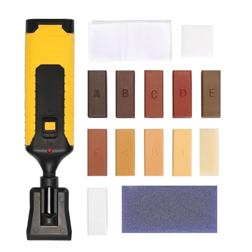 Laminat-Reparatur-Set, Boden-Reparatur-Set, DIY-Holzbrett-Reparatur-Werkzeug-Set, Holzboden-Kratzer ausbessern, Utility-Tool-Set(Giallo) von Generic