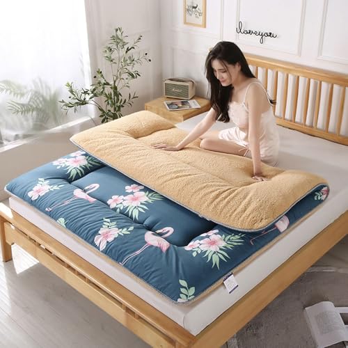 Lammwolle Bodenmatratze 90x200 Faltbare Matratze 140x200 Floor Mattress Foldable Futon Matratze Futonbetten Futonmatratze Futon-matratze Gästebett Klappbar 90x200 von BlueDog