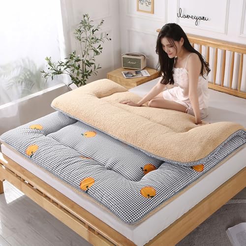 Lammwolle Bodenmatratze 90x200 Faltbare Matratze 140x200 Floor Mattress Foldable Futon Matratze Futonbetten Futonmatratze Futon-matratze Gästebett Klappbar 90x200 von BlueDog