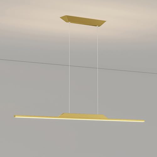 Lampe Dimmbare lineare Pendelleuchte Moderne hängende Deckenlampe Kücheninsel-Beleuchtungskörper Langer Streifen für Esstisch Wohnzimmer Büroleuchten mit Fernbedienung von Generic