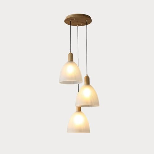 Lampen Glas Einfache Massivholz Deckenlampe Innendekoration Hängelampe Nachttischleuchten Wohnzimmer Arbeitszimmer Esszimmer Schlafzimmer Pendelleuchte von Generic