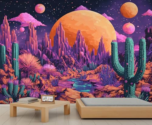 Landschafts Wandbild Himmlische Tapete Kakteen Akzent Tapete Botanische Kindertapete für Schlafzimmer Wohnzimmer Sofa Fernseher Hintergrund Wandbild Poster Dekor 250 X 175 cm Landschafts Wandbild Himmlische Tapete Kakteen Akzent Tapete Botanische Kindertapete für Schlafzimmer Wohnzimmer Sofa Fernseher Hintergrund Wandbild Poster Dekor 250 X 175 cm von Generic
