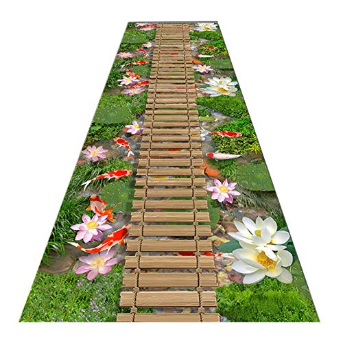 Lange Halle Teppich,Grün Cuttable Anti-Rutsch Bereich Teppiche Staubdicht Waschbar Mit Grenze Für Flur Eingang Weg Boden,Stapel 0,6Cm,/a/140X300Cm Lange Halle Teppich,Grün Cuttable Anti-Rutsch Bereich Teppiche Staubdicht Waschbar Mit Grenze Für Flur Eingang Weg Boden,Stapel 0,6Cm,/a/140X300Cm von Generic